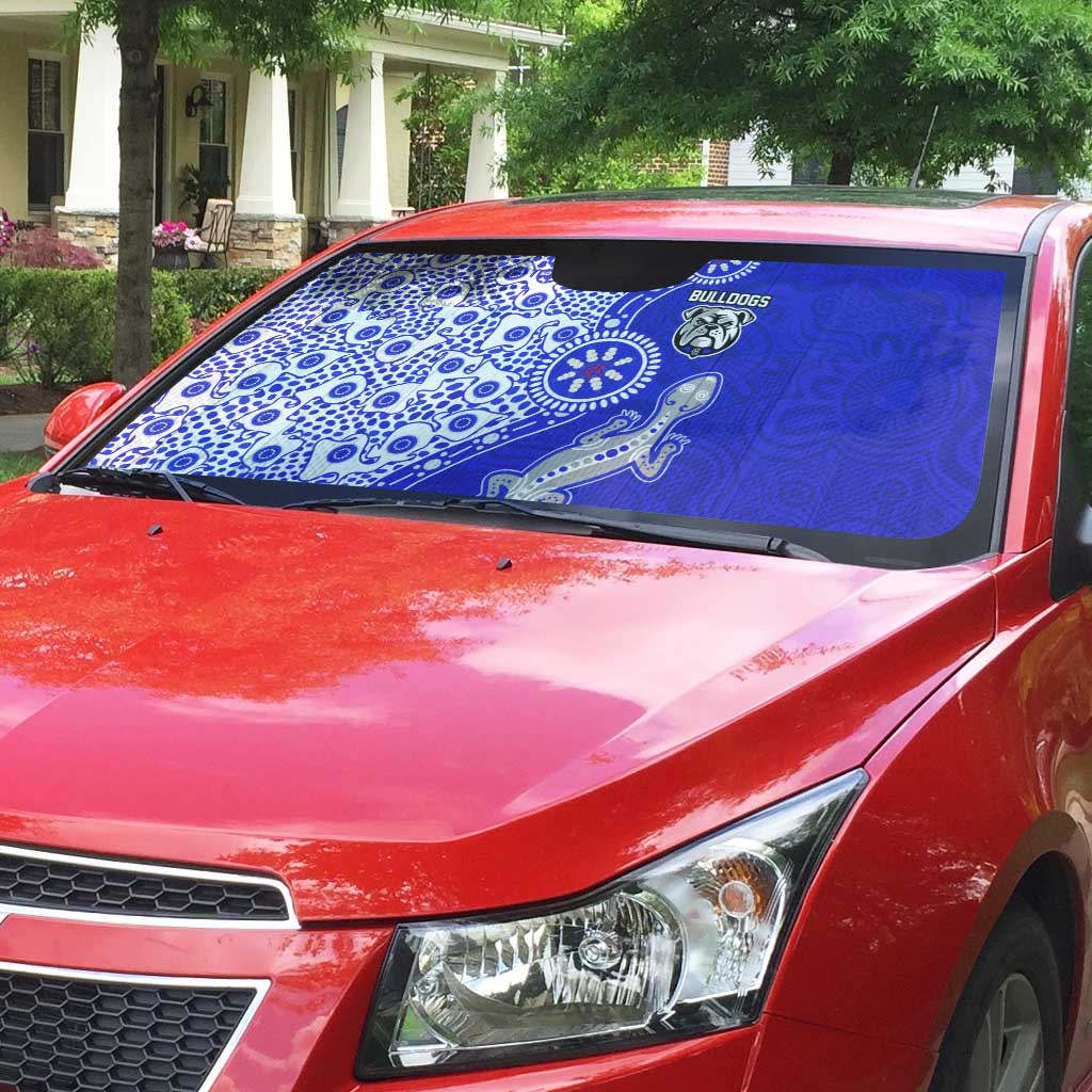 Canterbury-Bankstown Bulldogs NAIDOC Week 2026 Auto Sun Shade Aboriginal Lizard Dot Painting - 50 Years of Deadly