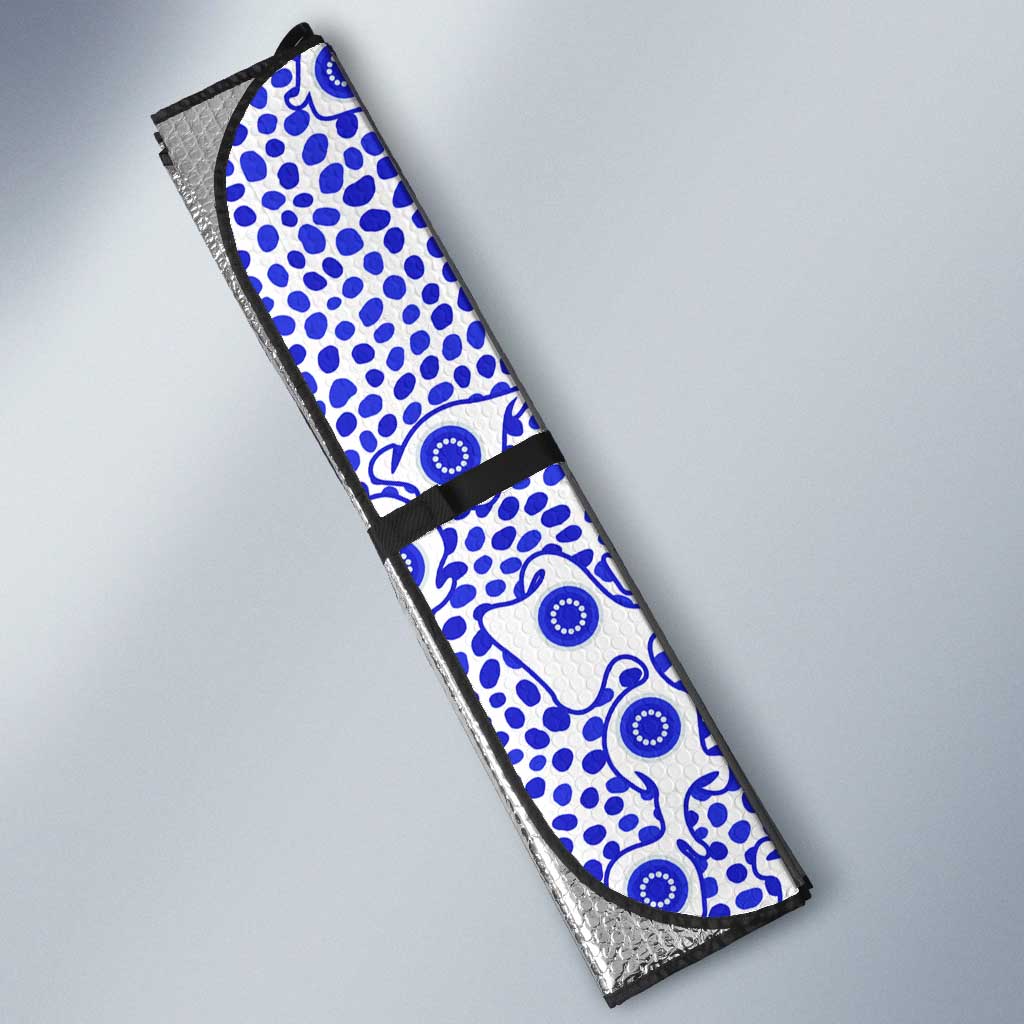 Canterbury-Bankstown Bulldogs NAIDOC Week 2026 Auto Sun Shade Aboriginal Lizard Dot Painting - 50 Years of Deadly