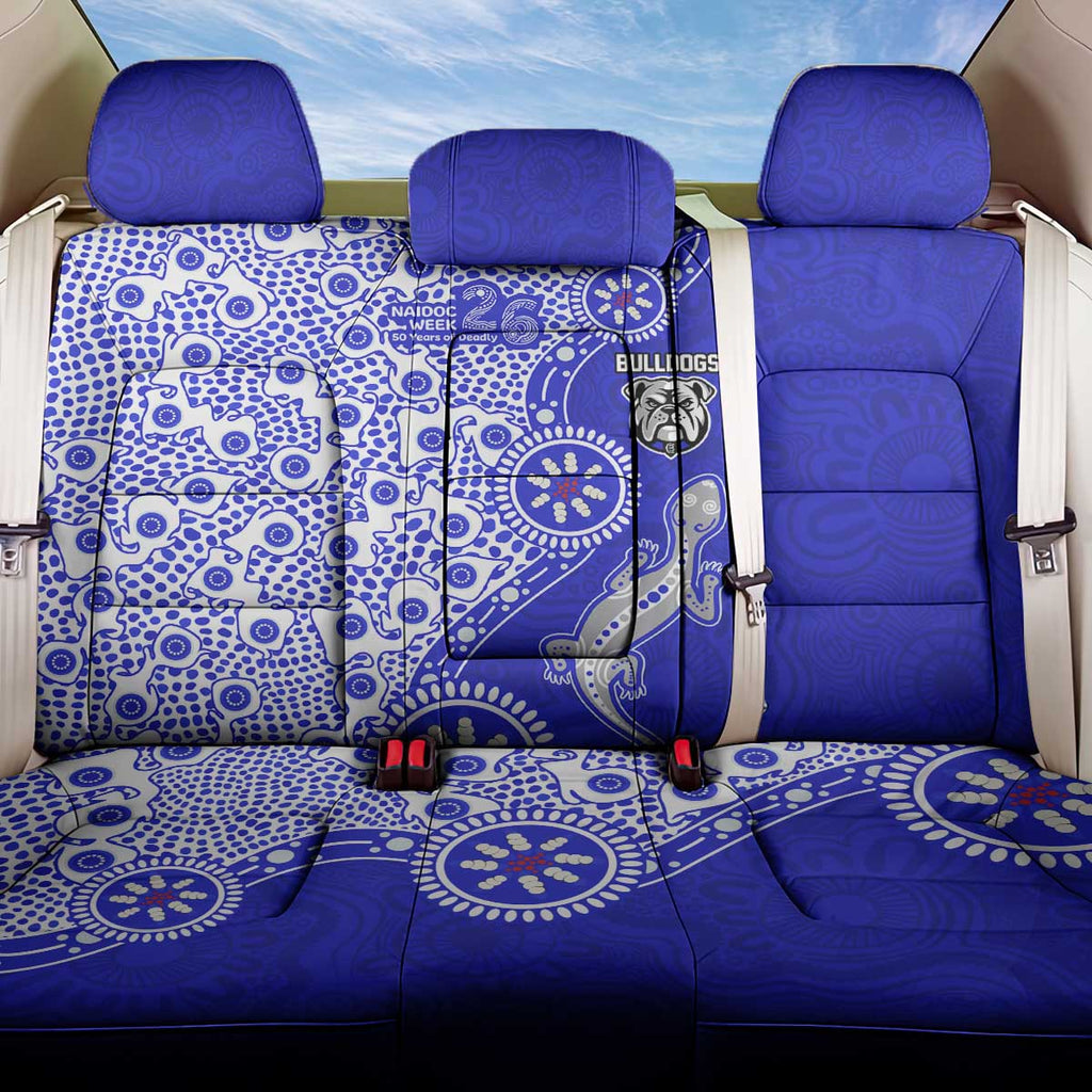 Canterbury-Bankstown Bulldogs NAIDOC Week 2026 Back Car Seat Cover Aboriginal Lizard Dot Painting - 50 Years of Deadly
