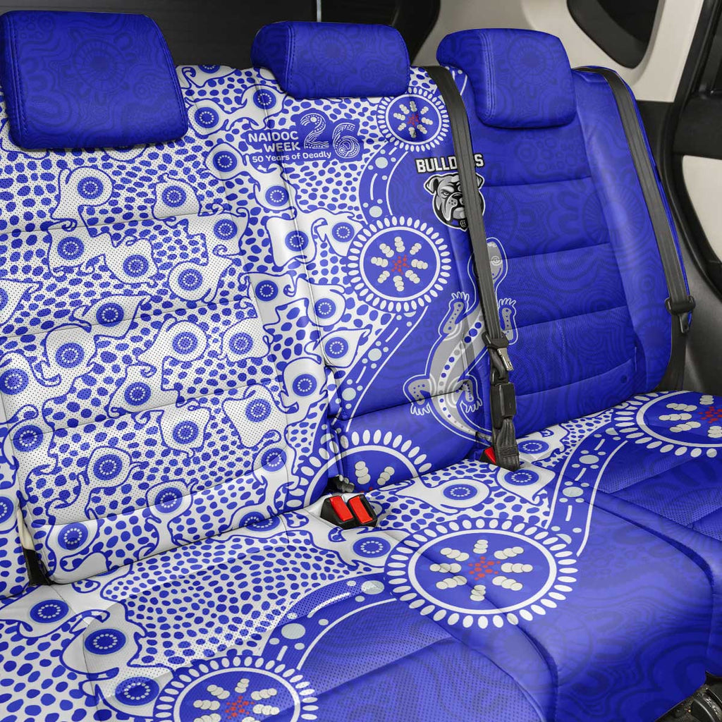Canterbury-Bankstown Bulldogs NAIDOC Week 2026 Back Car Seat Cover Aboriginal Lizard Dot Painting - 50 Years of Deadly