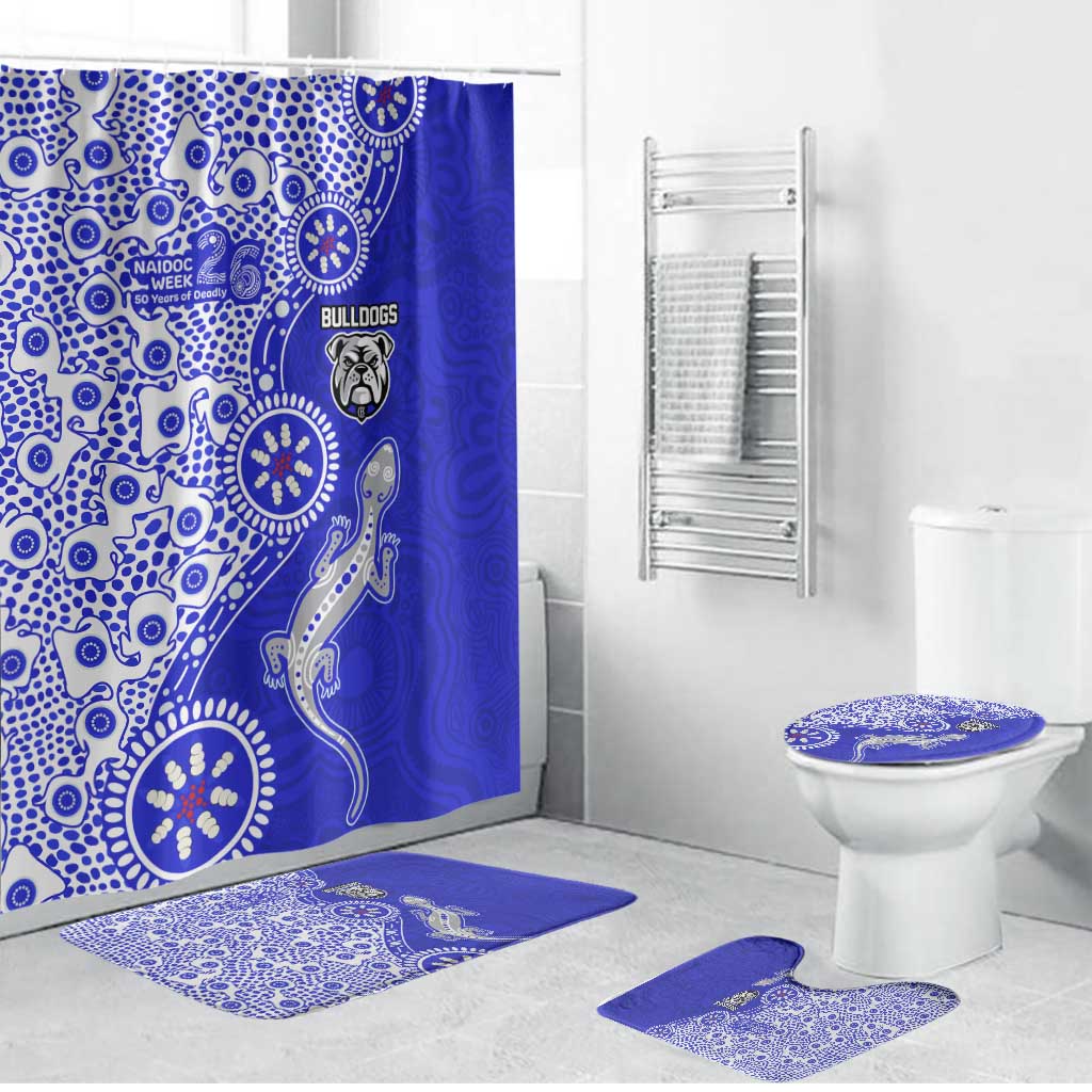 Canterbury-Bankstown Bulldogs NAIDOC Week 2026 Bathroom Set Aboriginal Lizard Dot Painting - 50 Years of Deadly