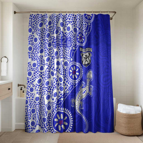 Canterbury-Bankstown Bulldogs NAIDOC Week 2026 Bathroom Set Aboriginal Lizard Dot Painting - 50 Years of Deadly
