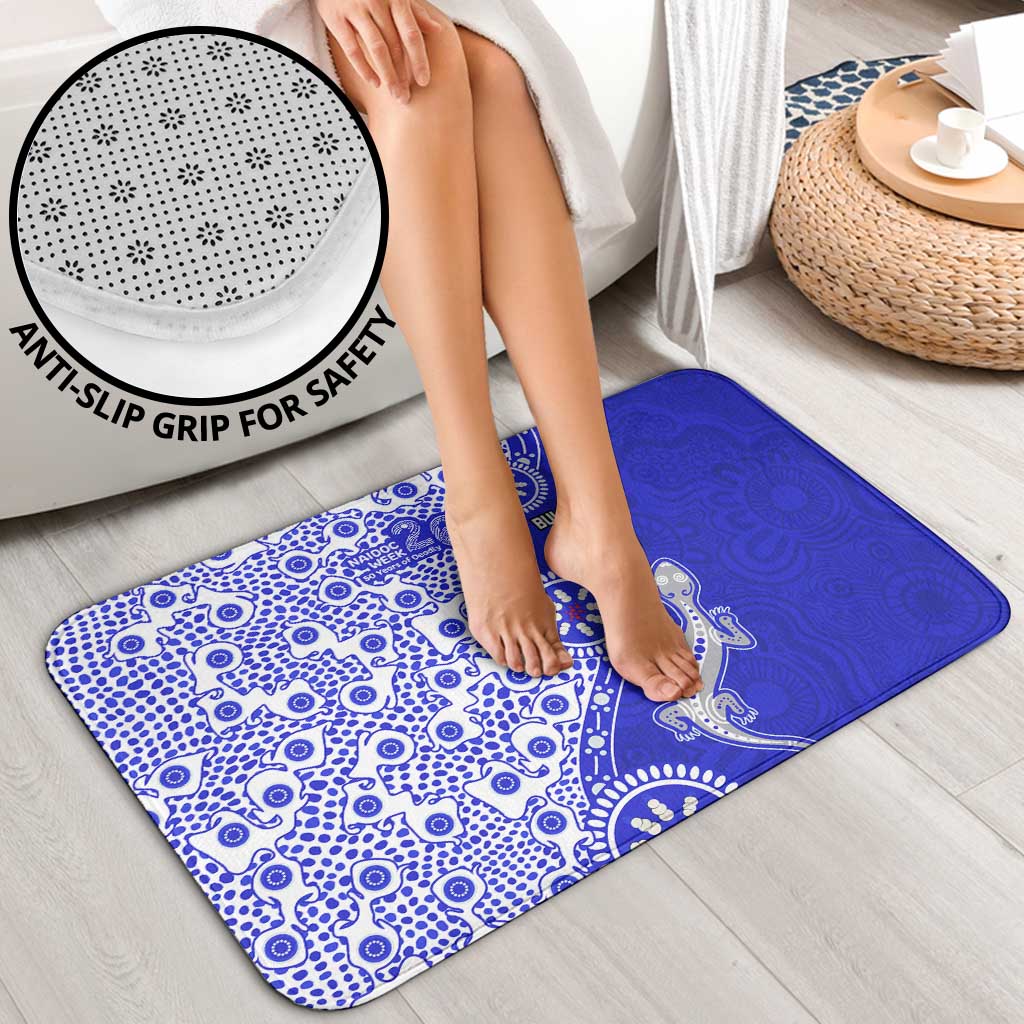 Canterbury-Bankstown Bulldogs NAIDOC Week 2026 Bathroom Set Aboriginal Lizard Dot Painting - 50 Years of Deadly