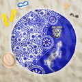 Canterbury-Bankstown Bulldogs NAIDOC Week 2026 Beach Blanket Aboriginal Lizard Dot Painting - 50 Years of Deadly