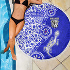 Canterbury-Bankstown Bulldogs NAIDOC Week 2026 Beach Blanket Aboriginal Lizard Dot Painting - 50 Years of Deadly