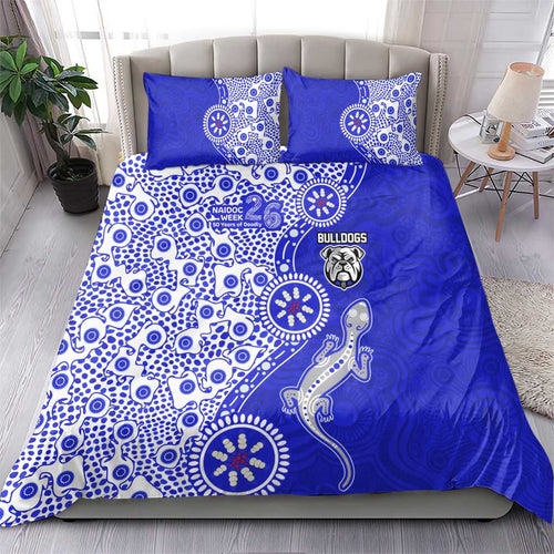 Canterbury-Bankstown Bulldogs NAIDOC Week 2026 Bedding Set Aboriginal Lizard Dot Painting - 50 Years of Deadly