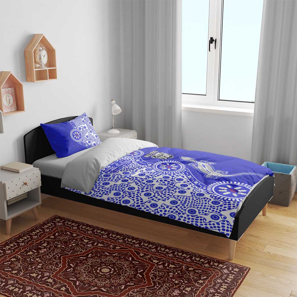Canterbury-Bankstown Bulldogs NAIDOC Week 2026 Bedding Set Aboriginal Lizard Dot Painting - 50 Years of Deadly