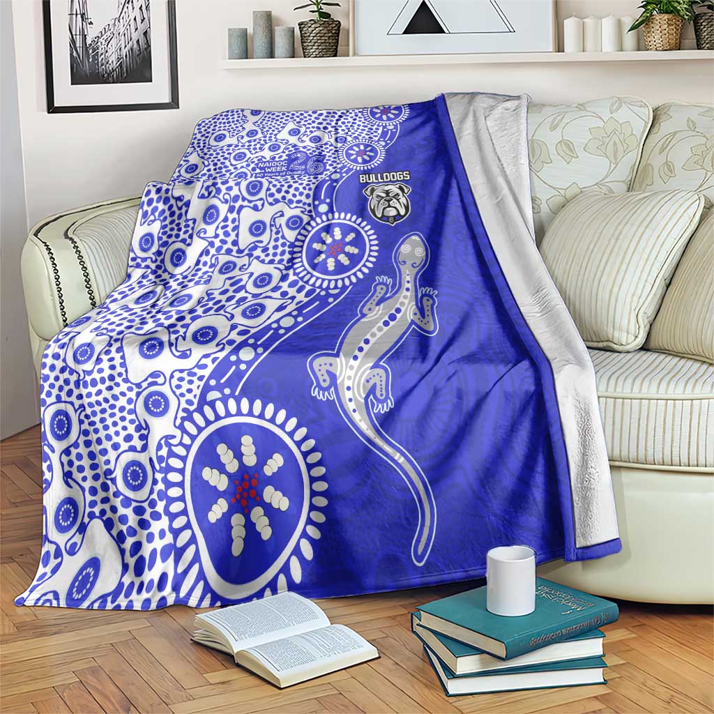 Canterbury-Bankstown Bulldogs NAIDOC Week 2026 Blanket Aboriginal Lizard Dot Painting - 50 Years of Deadly