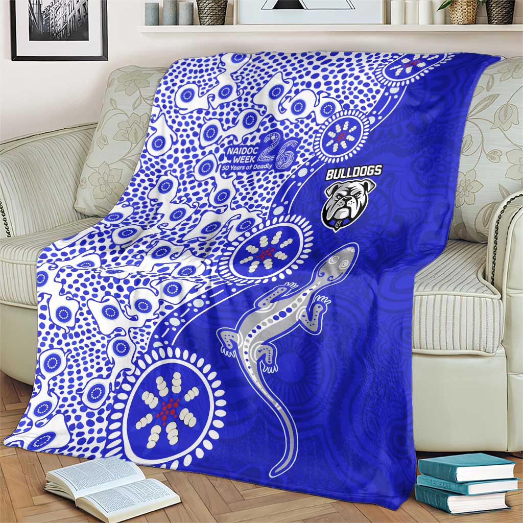 Canterbury-Bankstown Bulldogs NAIDOC Week 2026 Blanket Aboriginal Lizard Dot Painting - 50 Years of Deadly