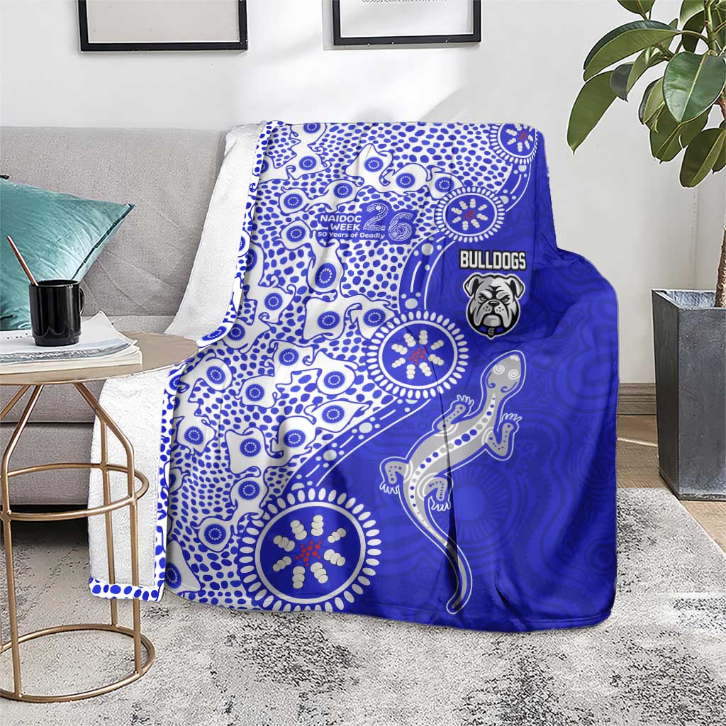 Canterbury-Bankstown Bulldogs NAIDOC Week 2026 Blanket Aboriginal Lizard Dot Painting - 50 Years of Deadly