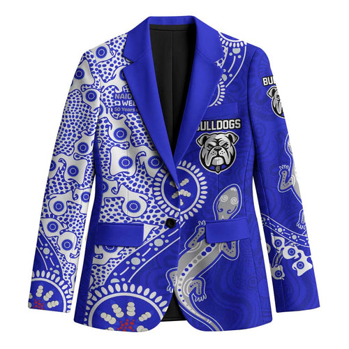 Canterbury-Bankstown Bulldogs NAIDOC Week 2026 Blazer Aboriginal Lizard Dot Painting - 50 Years of Deadly