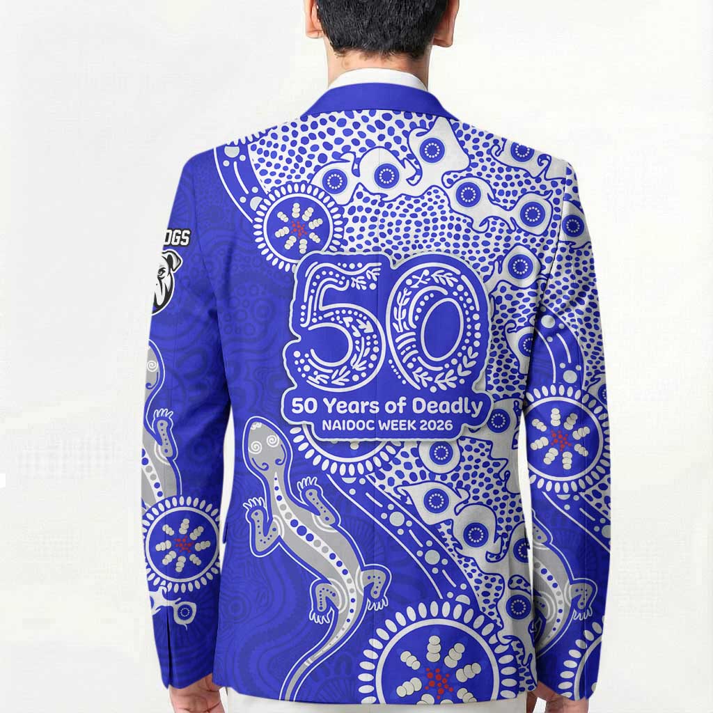 Canterbury-Bankstown Bulldogs NAIDOC Week 2026 Blazer Aboriginal Lizard Dot Painting - 50 Years of Deadly