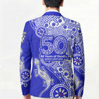 Canterbury-Bankstown Bulldogs NAIDOC Week 2026 Blazer Aboriginal Lizard Dot Painting - 50 Years of Deadly