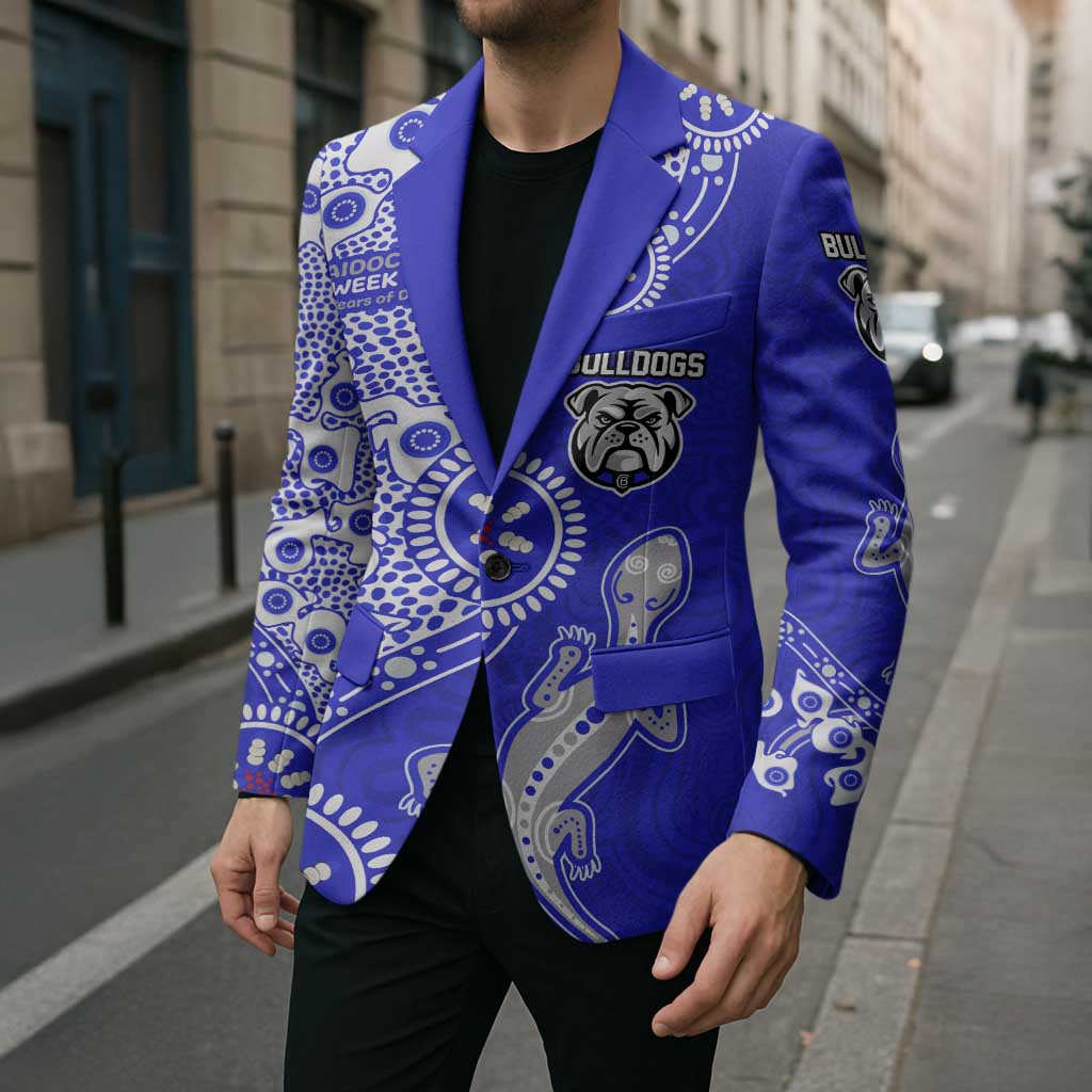 Canterbury-Bankstown Bulldogs NAIDOC Week 2026 Blazer Aboriginal Lizard Dot Painting - 50 Years of Deadly