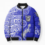 Canterbury-Bankstown Bulldogs NAIDOC Week 2026 Bomber Puffer Jacket Aboriginal Lizard Dot Painting - 50 Years of Deadly