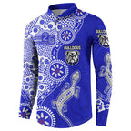 Canterbury-Bankstown Bulldogs NAIDOC Week 2026 Button Sweatshirt Aboriginal Lizard Dot Painting - 50 Years of Deadly