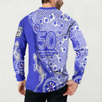Canterbury-Bankstown Bulldogs NAIDOC Week 2026 Button Sweatshirt Aboriginal Lizard Dot Painting - 50 Years of Deadly