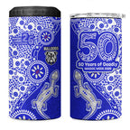 Canterbury-Bankstown Bulldogs NAIDOC Week 2026 4 in 1 Can Cooler Tumbler Aboriginal Lizard Dot Painting - 50 Years of Deadly