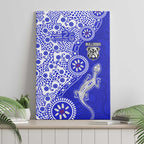 Canterbury-Bankstown Bulldogs NAIDOC Week 2026 Canvas Wall Art Aboriginal Lizard Dot Painting - 50 Years of Deadly