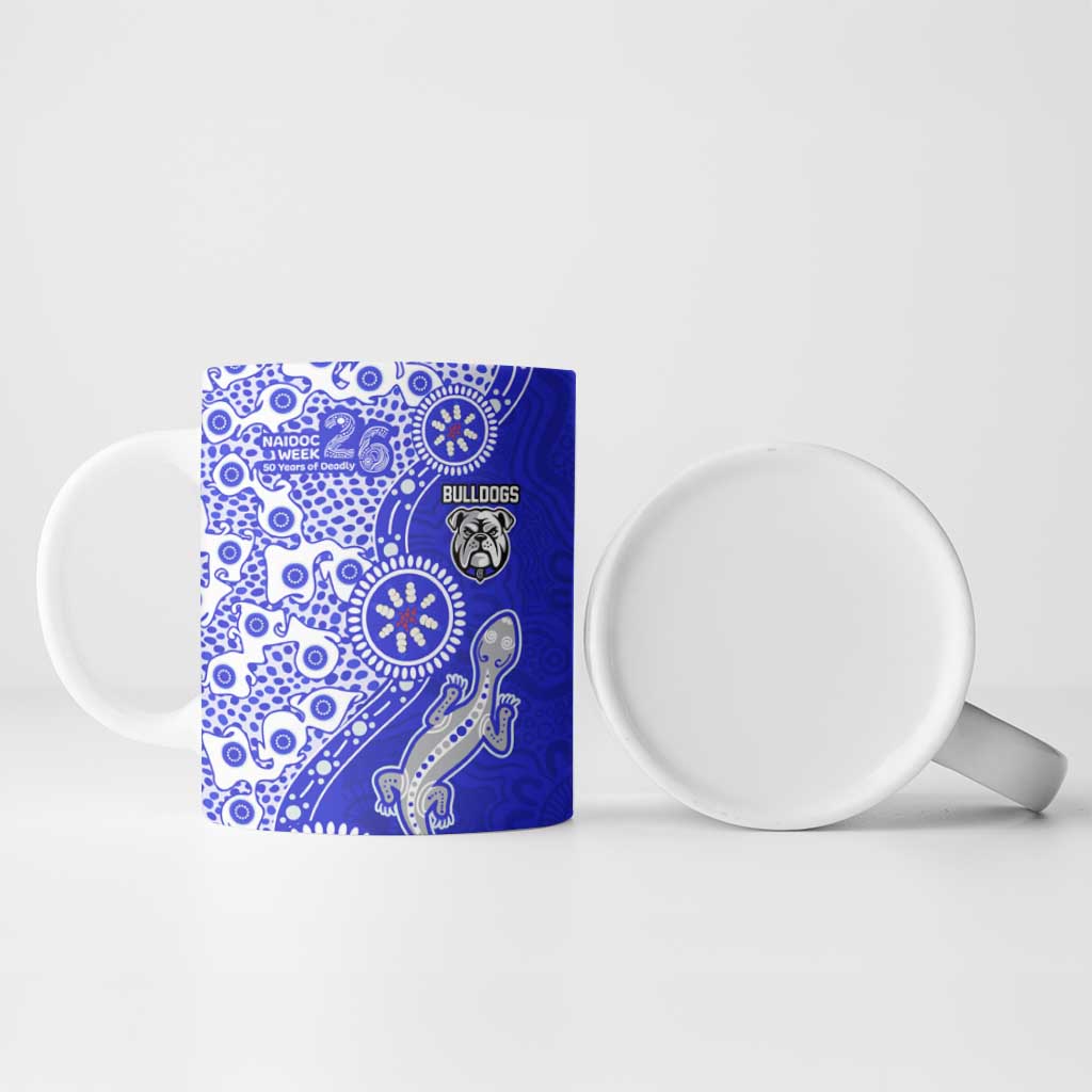 Canterbury-Bankstown Bulldogs NAIDOC Week 2026 Ceramic Mug Aboriginal Lizard Dot Painting - 50 Years of Deadly