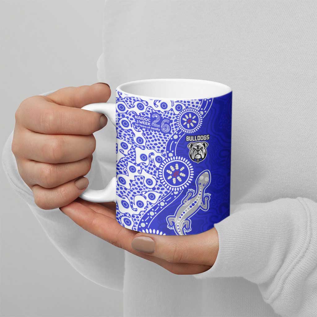 Canterbury-Bankstown Bulldogs NAIDOC Week 2026 Ceramic Mug Aboriginal Lizard Dot Painting - 50 Years of Deadly