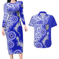 Canterbury-Bankstown Bulldogs NAIDOC Week 2026 Couples Matching Long Sleeve Bodycon Dress and Hawaiian Shirt Aboriginal Lizard Dot Painting - 50 Years of Deadly