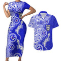 Canterbury-Bankstown Bulldogs NAIDOC Week 2026 Couples Matching Short Sleeve Bodycon Dress and Hawaiian Shirt Aboriginal Lizard Dot Painting - 50 Years of Deadly