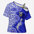 Canterbury-Bankstown Bulldogs NAIDOC Week 2026 Cross Shoulder Shirt Aboriginal Lizard Dot Painting - 50 Years of Deadly