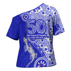 Canterbury-Bankstown Bulldogs NAIDOC Week 2026 Cross Shoulder Shirt Aboriginal Lizard Dot Painting - 50 Years of Deadly