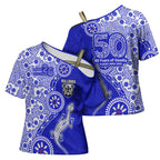 Canterbury-Bankstown Bulldogs NAIDOC Week 2026 Cross Shoulder Shirt Aboriginal Lizard Dot Painting - 50 Years of Deadly