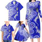 Canterbury-Bankstown Bulldogs NAIDOC Week 2026 Family Matching Long Sleeve Bodycon Dress and Hawaiian Shirt Aboriginal Lizard Dot Painting - 50 Years of Deadly