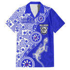 Canterbury-Bankstown Bulldogs NAIDOC Week 2026 Family Matching Long Sleeve Bodycon Dress and Hawaiian Shirt Aboriginal Lizard Dot Painting - 50 Years of Deadly