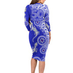 Canterbury-Bankstown Bulldogs NAIDOC Week 2026 Family Matching Long Sleeve Bodycon Dress and Hawaiian Shirt Aboriginal Lizard Dot Painting - 50 Years of Deadly