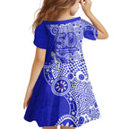 Canterbury-Bankstown Bulldogs NAIDOC Week 2026 Family Matching Off Shoulder Short Dress and Hawaiian Shirt Aboriginal Lizard Dot Painting - 50 Years of Deadly