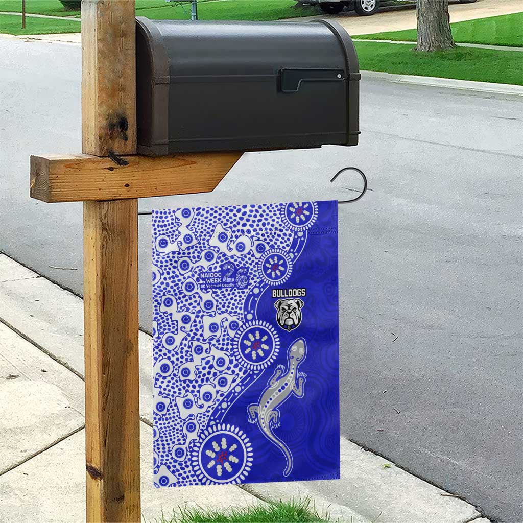 Canterbury-Bankstown Bulldogs NAIDOC Week 2026 Garden Flag Aboriginal Lizard Dot Painting - 50 Years of Deadly