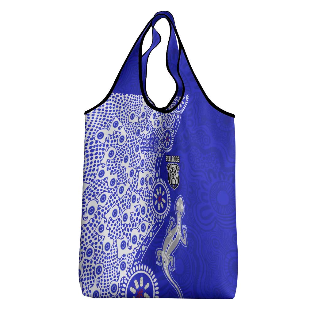 Canterbury-Bankstown Bulldogs NAIDOC Week 2026 Grocery Bag Aboriginal Lizard Dot Painting - 50 Years of Deadly