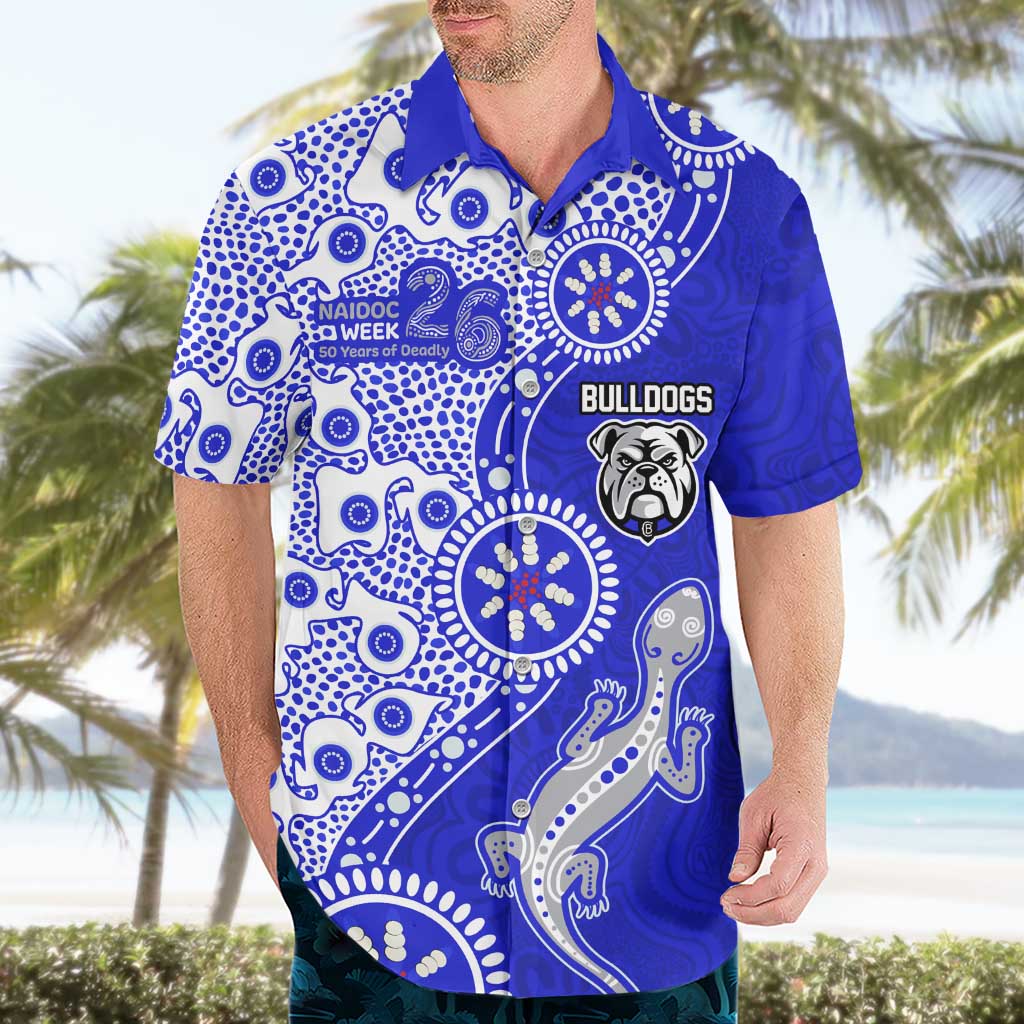Canterbury-Bankstown Bulldogs NAIDOC Week 2026 Hawaiian Shirt Aboriginal Lizard Dot Painting - 50 Years of Deadly