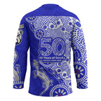 Canterbury-Bankstown Bulldogs NAIDOC Week 2026 Hockey Jersey Aboriginal Lizard Dot Painting - 50 Years of Deadly