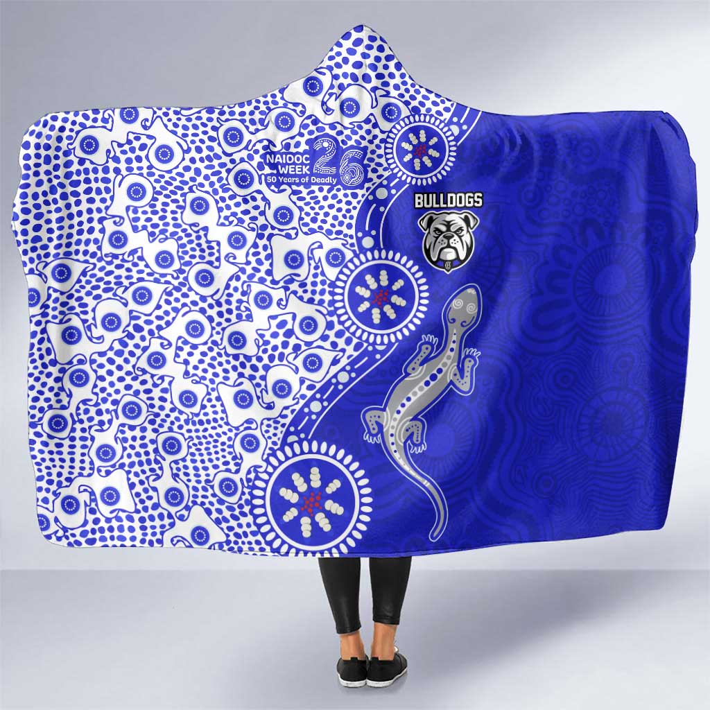 Canterbury-Bankstown Bulldogs NAIDOC Week 2026 Hooded Blanket Aboriginal Lizard Dot Painting - 50 Years of Deadly