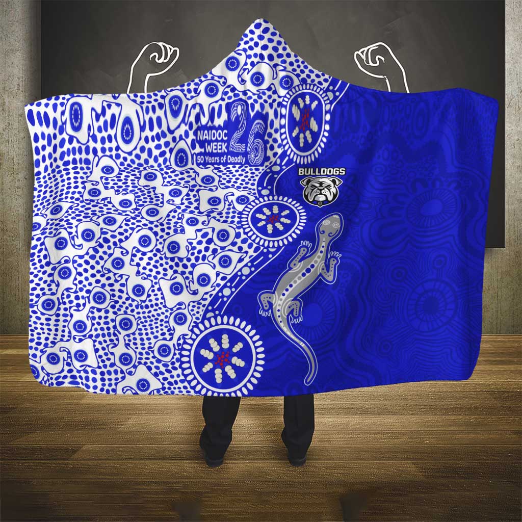 Canterbury-Bankstown Bulldogs NAIDOC Week 2026 Hooded Blanket Aboriginal Lizard Dot Painting - 50 Years of Deadly