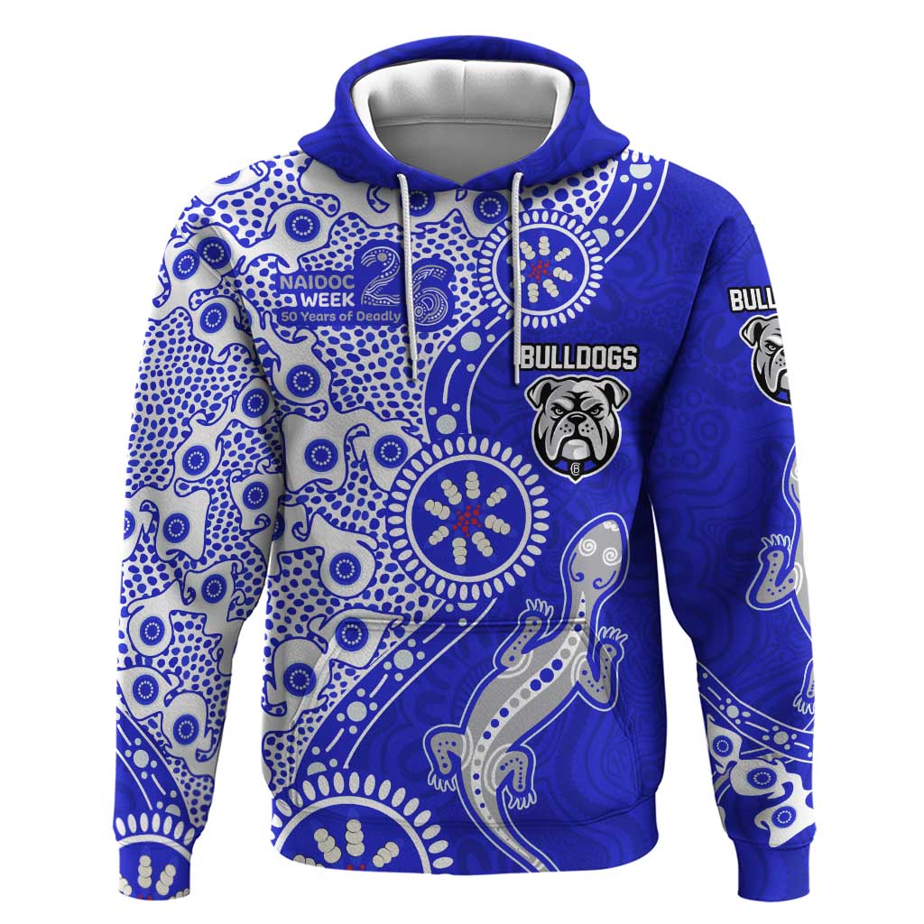 Canterbury-Bankstown Bulldogs NAIDOC Week 2026 Hoodie Aboriginal Lizard Dot Painting - 50 Years of Deadly