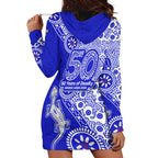 Canterbury-Bankstown Bulldogs NAIDOC Week 2026 Hoodie Dress Aboriginal Lizard Dot Painting - 50 Years of Deadly