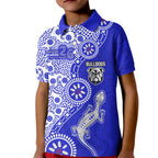 Canterbury-Bankstown Bulldogs NAIDOC Week 2026 Kid Polo Shirt Aboriginal Lizard Dot Painting - 50 Years of Deadly