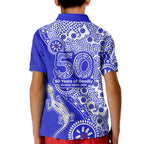 Canterbury-Bankstown Bulldogs NAIDOC Week 2026 Kid Polo Shirt Aboriginal Lizard Dot Painting - 50 Years of Deadly