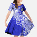 Canterbury-Bankstown Bulldogs NAIDOC Week 2026 Kid Short Sleeve Dress Aboriginal Lizard Dot Painting - 50 Years of Deadly