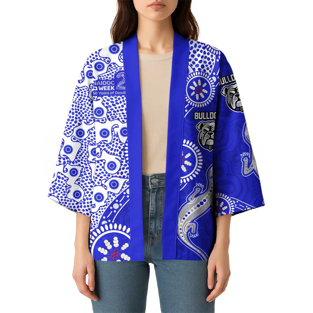 Canterbury-Bankstown Bulldogs NAIDOC Week 2026 Kimono Aboriginal Lizard Dot Painting - 50 Years of Deadly