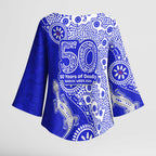 Canterbury-Bankstown Bulldogs NAIDOC Week 2026 Kimono Sleeve Blouse Aboriginal Lizard Dot Painting - 50 Years of Deadly