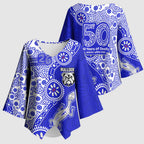 Canterbury-Bankstown Bulldogs NAIDOC Week 2026 Kimono Sleeve Blouse Aboriginal Lizard Dot Painting - 50 Years of Deadly