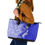 Canterbury-Bankstown Bulldogs NAIDOC Week 2026 Leather Tote Bag Aboriginal Lizard Dot Painting - 50 Years of Deadly