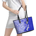 Canterbury-Bankstown Bulldogs NAIDOC Week 2026 Leather Tote Bag Aboriginal Lizard Dot Painting - 50 Years of Deadly